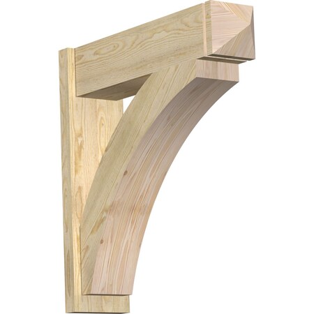 Thorton Rough Sawn Arts And Crafts Outlooker, Douglas Fir, 8W X 32D X 32H